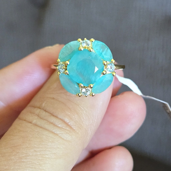 Shivam Amazonite Flower🏵 Ring💍 - NWT - Picture 2 of 16